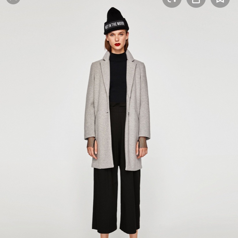 Zara Trf outerwear gray coat